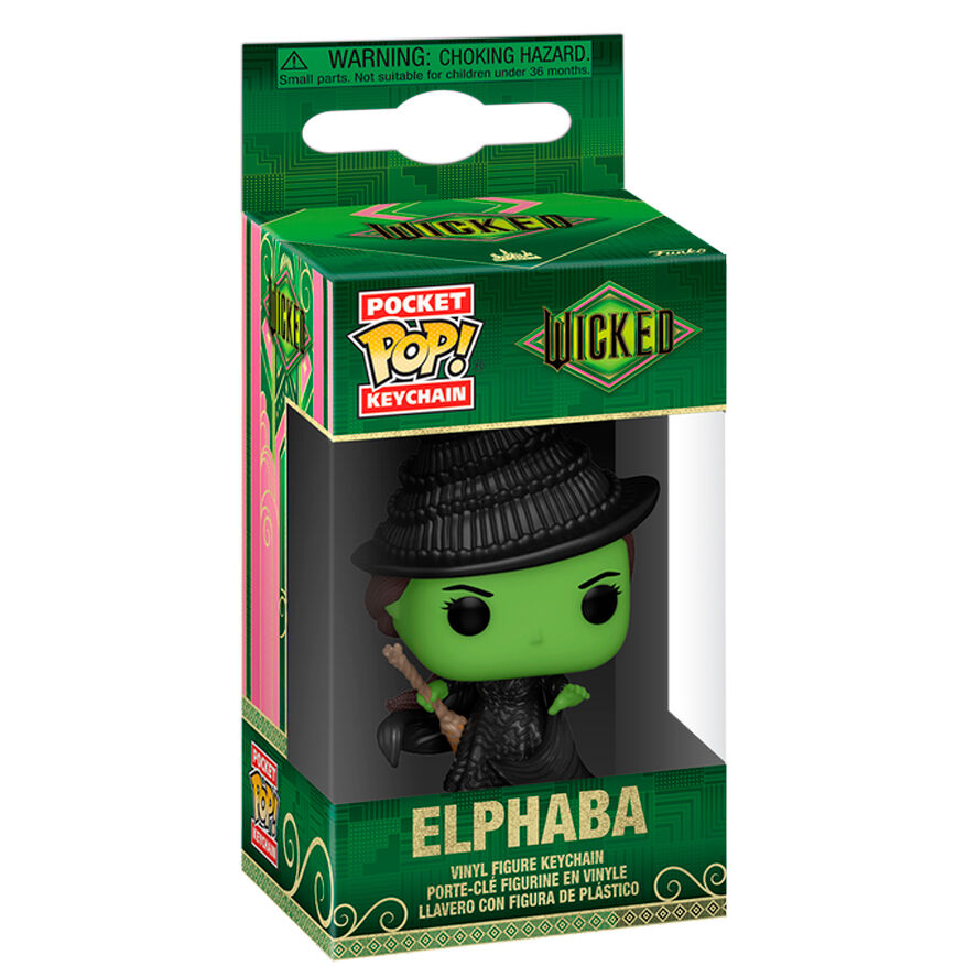 Llavero FUNKO Pocket POP! de Elphaba de Wicked con sombrero negro - 2