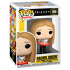 Figura Funko POP! de Rachel Green con un gato blanco