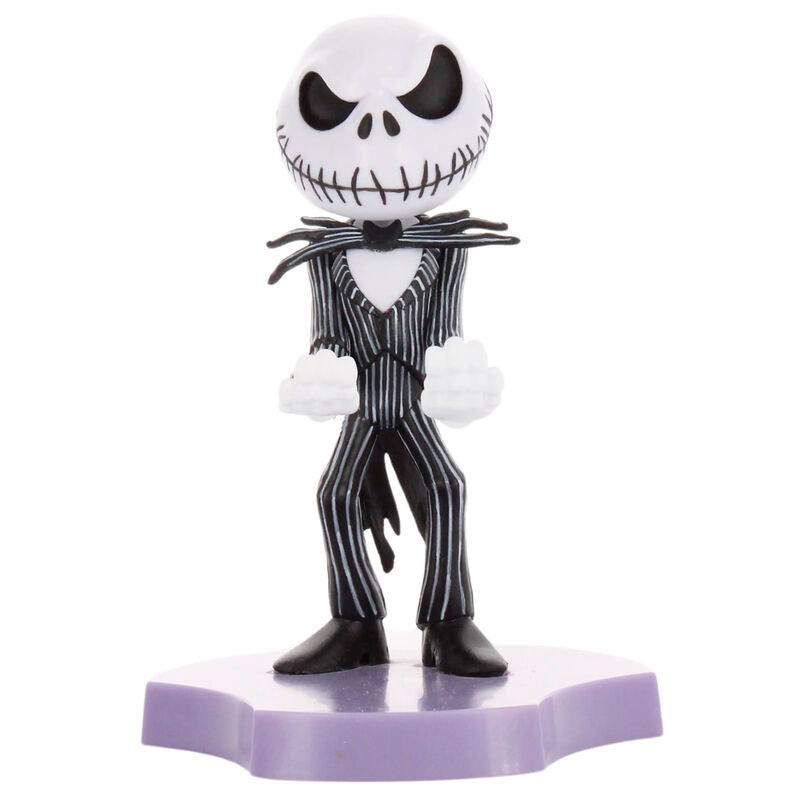 Mini Cable Guy de Jack Skellington con traje de rayas y base morada
