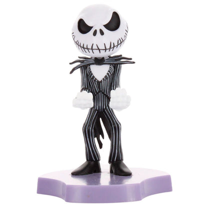 Mini Cable Guy de Jack Skellington con traje de rayas y base morada