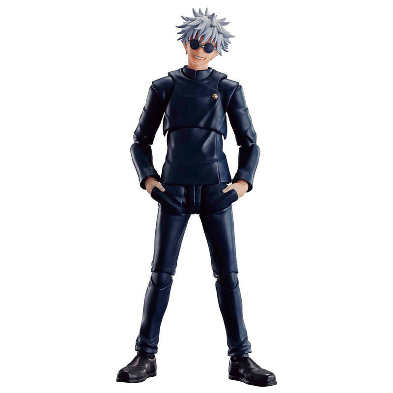 Figura S.H.Figuarts de Satoru Gojo con uniforme oscuro y gafas de sol