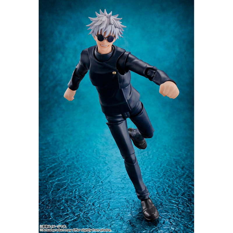 Figura S.H.Figuarts de Satoru Gojo con uniforme oscuro y gafas de sol - 3