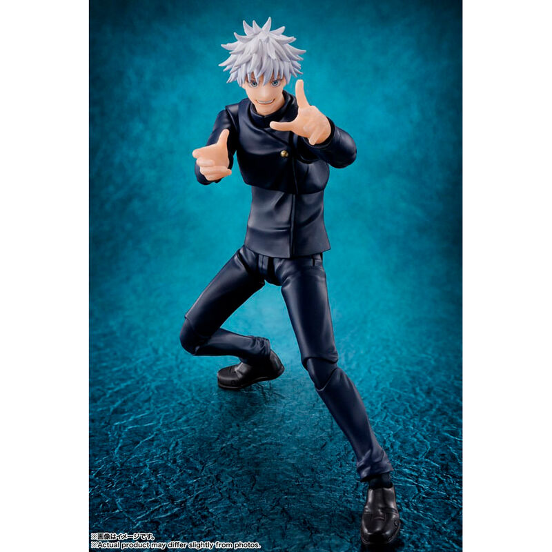 Figura S.H.Figuarts de Satoru Gojo con uniforme oscuro y gafas de sol - 4