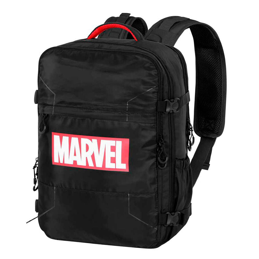 Mochila negra Marvel Comics de 49 cm con varios compartimentos