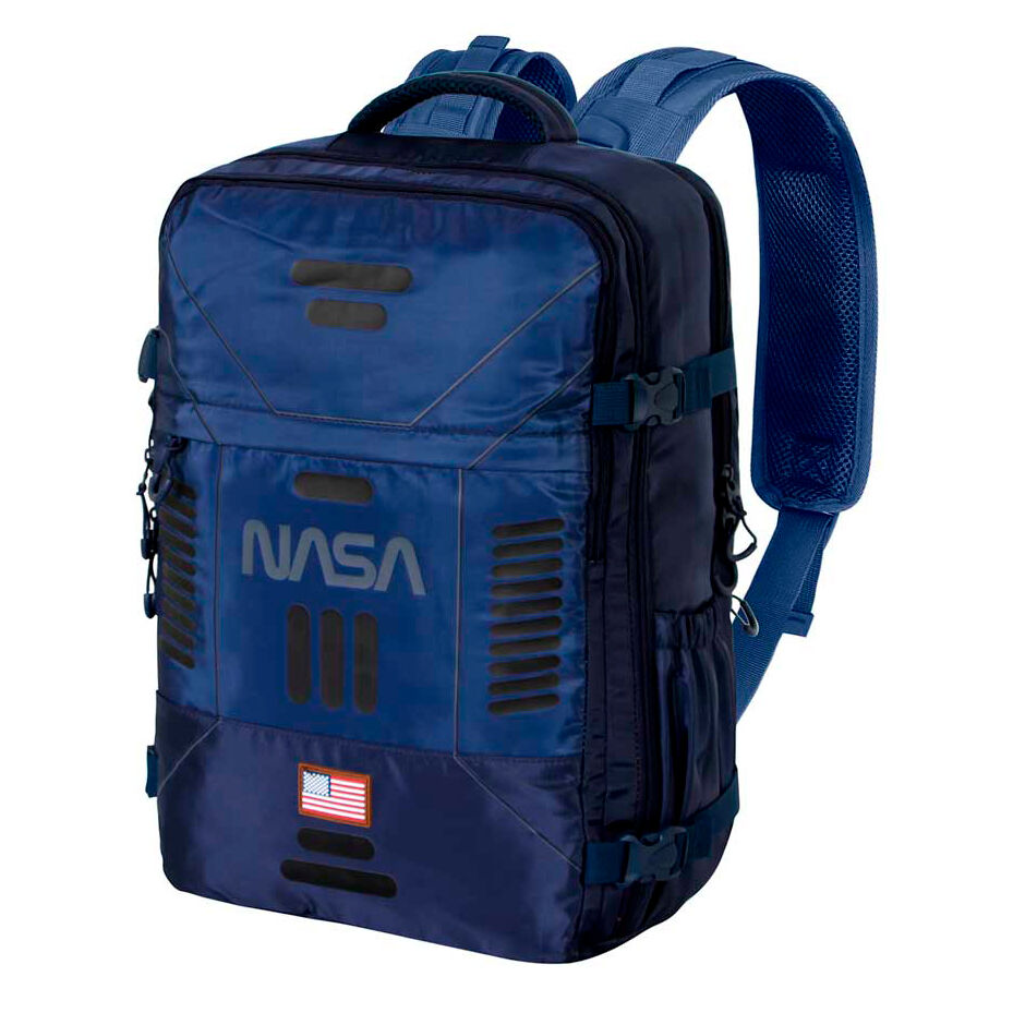 Mochila azul Spaceship NASA de 49 cm con compartimento frontal