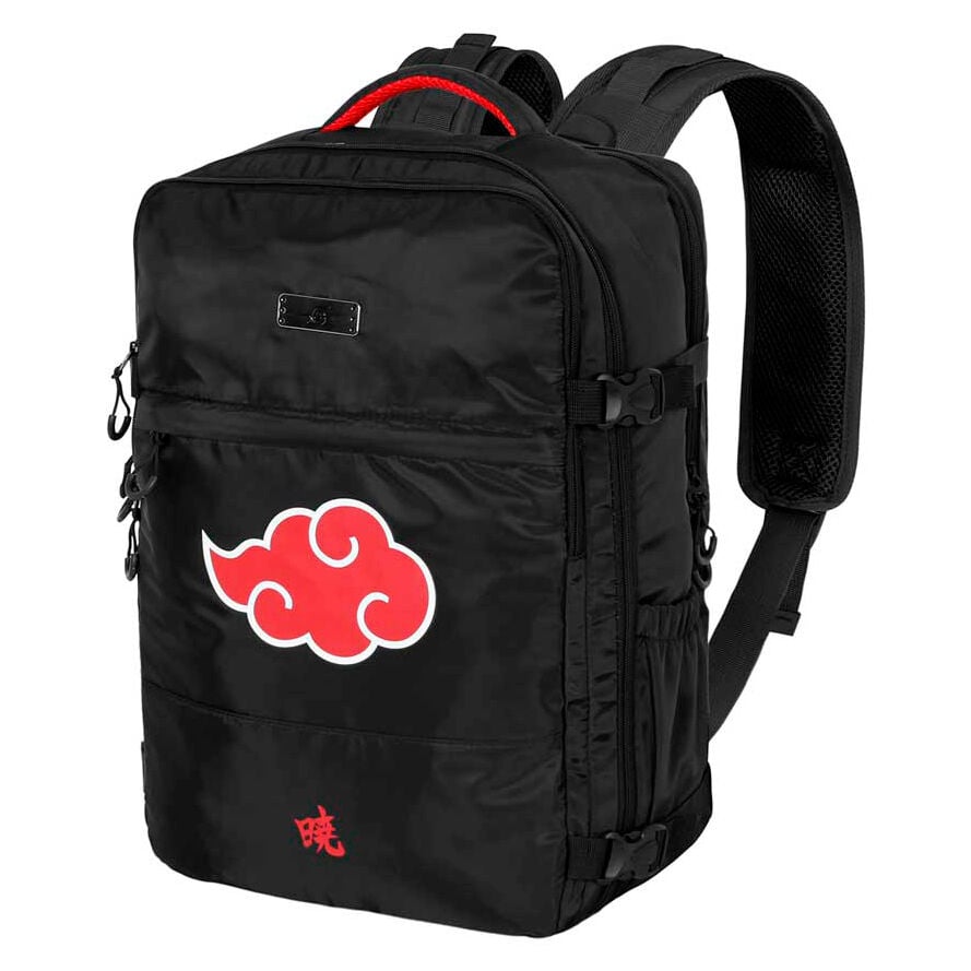 Mochila negra Clouds de Naruto Shippuden con nube roja