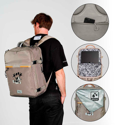 Mochila gris de Mickey Disney con varios compartimentos - 3