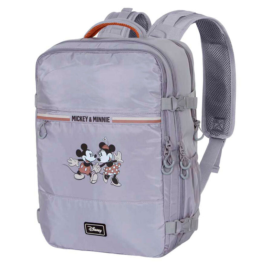 Mochila lila de Minnie y Mickey Disney de 49 cm