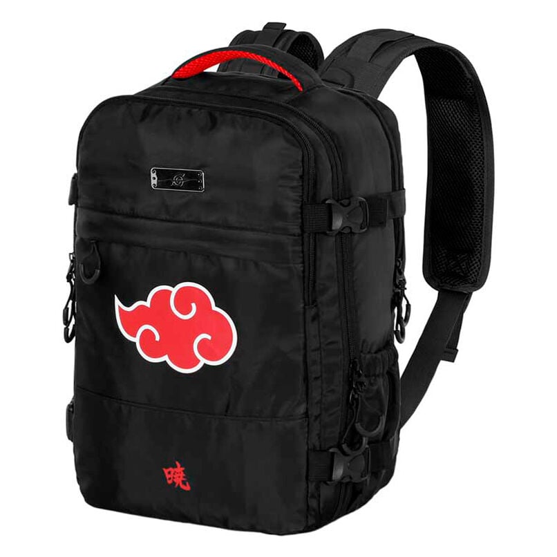 Mochila negra Clouds de Naruto Shippuden con nube roja