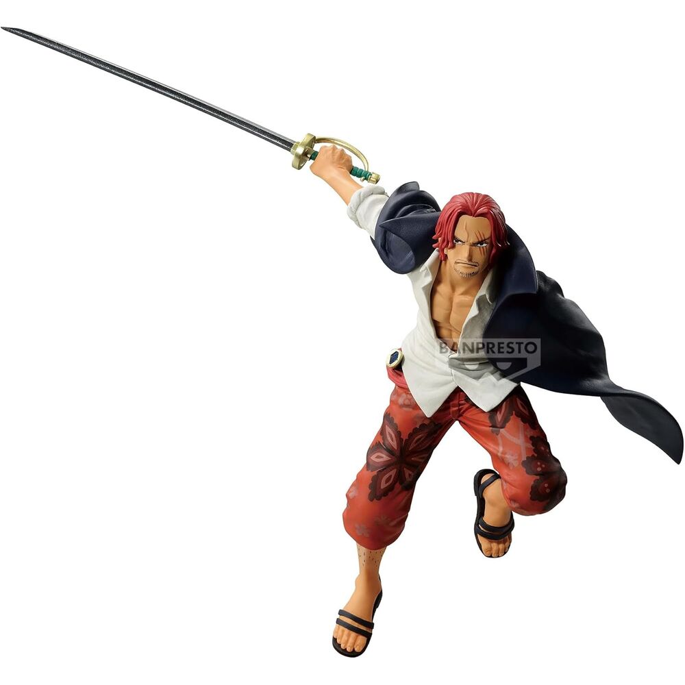 Figura de Shanks de One Piece con espada y capa negra