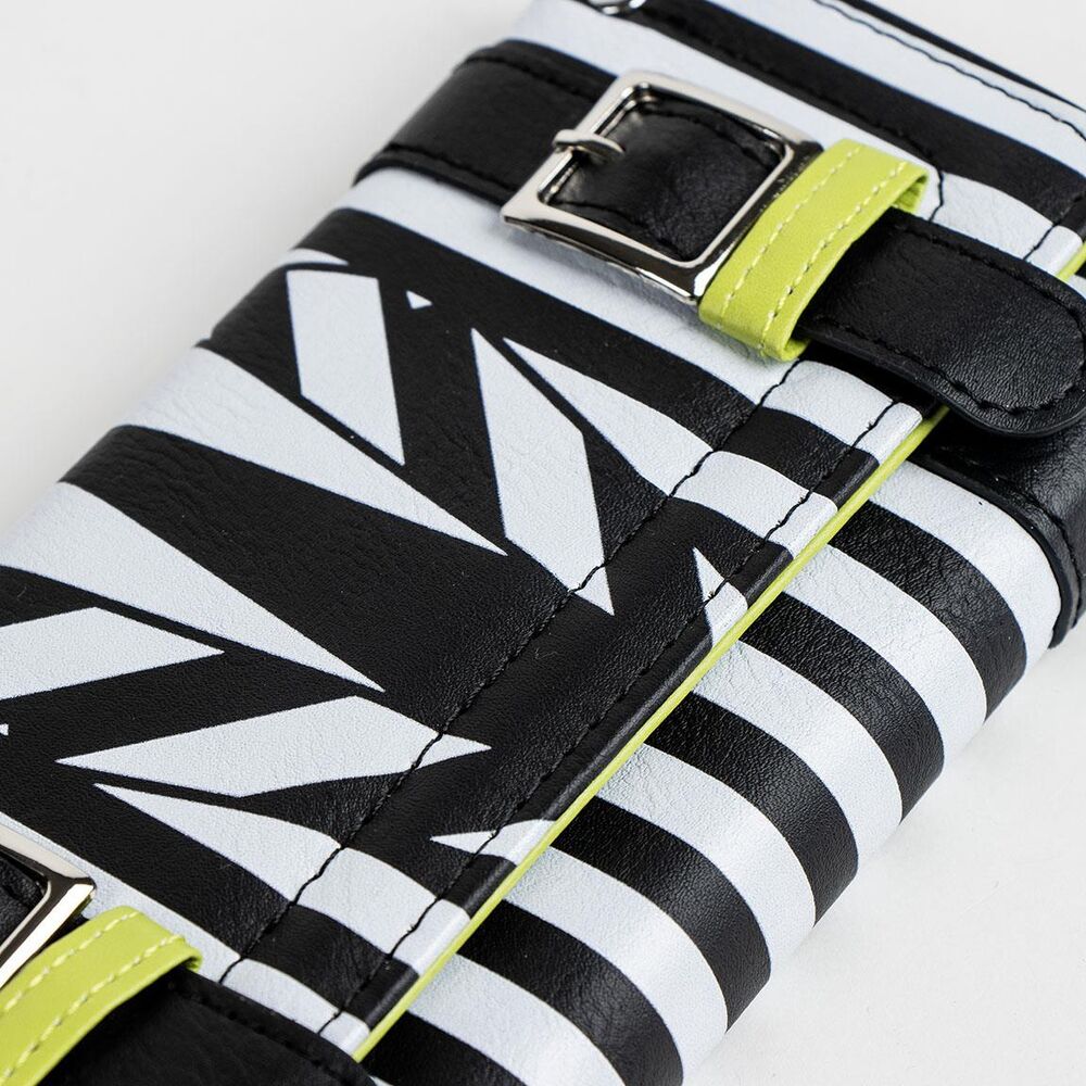 Cartera Beetlejuice de polipiel con rayas blancas y negras - 5