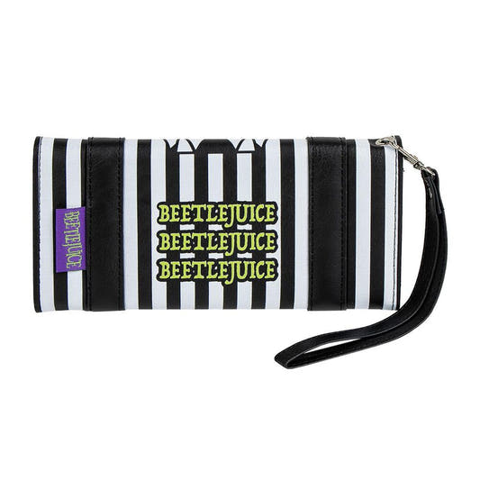 Cartera Beetlejuice de polipiel con rayas blancas y negras - 2