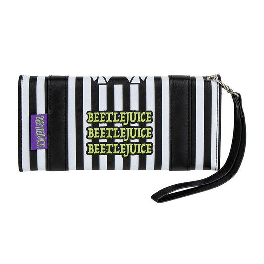 Cartera Beetlejuice de polipiel con rayas blancas y negras - 2