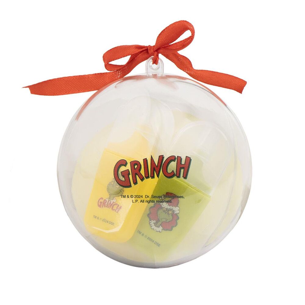 Bola de Navidad de El Grinch CERDÁ con lazo rojo - 2