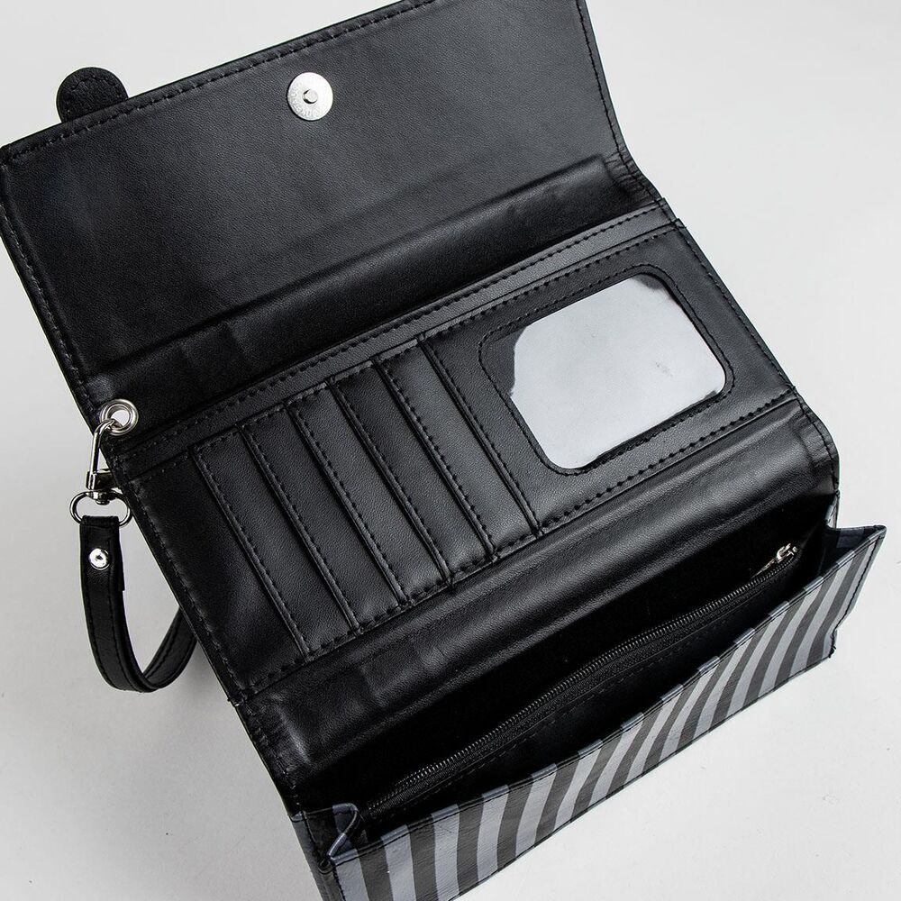 Cartera negra de polipiel Wednesday con escudo de Nevermore Academy - 3