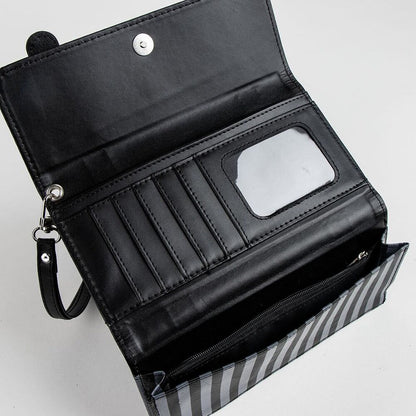 Cartera negra de polipiel Wednesday con escudo de Nevermore Academy - 3