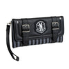 Cartera negra de polipiel Wednesday con escudo de Nevermore Academy