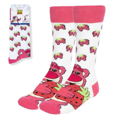 Calcetines de adulto Lotso de Toy Story con estampado de fresas