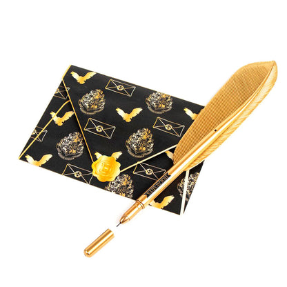 Set de papelería Harry Potter con pluma dorada y pegatinas - 5