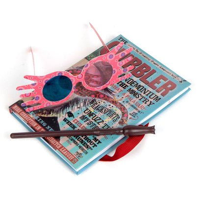 Set de papelería de Luna Lovegood con cuaderno, gafas rosas y varita - 2