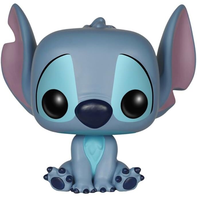 Figura Funko POP! de Stitch sentado en tonos azules