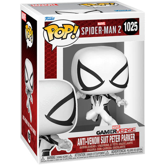 Figura Funko POP! de Peter Parker con traje Anti-Venom en caja