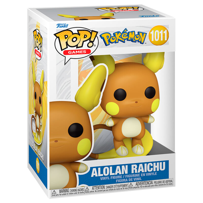 Figura Funko POP! de Alolan Raichu sobre una tabla amarilla - 2