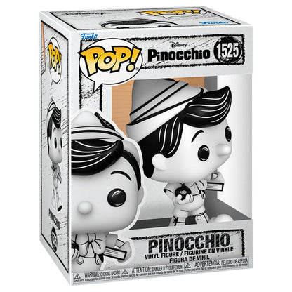 Figura Funko POP! de Pinocho Disney en blanco y negro - 2
