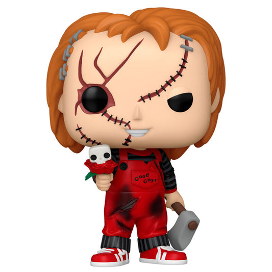 Figura Funko POP! Chucky Valentine con mono rojo Good Guys