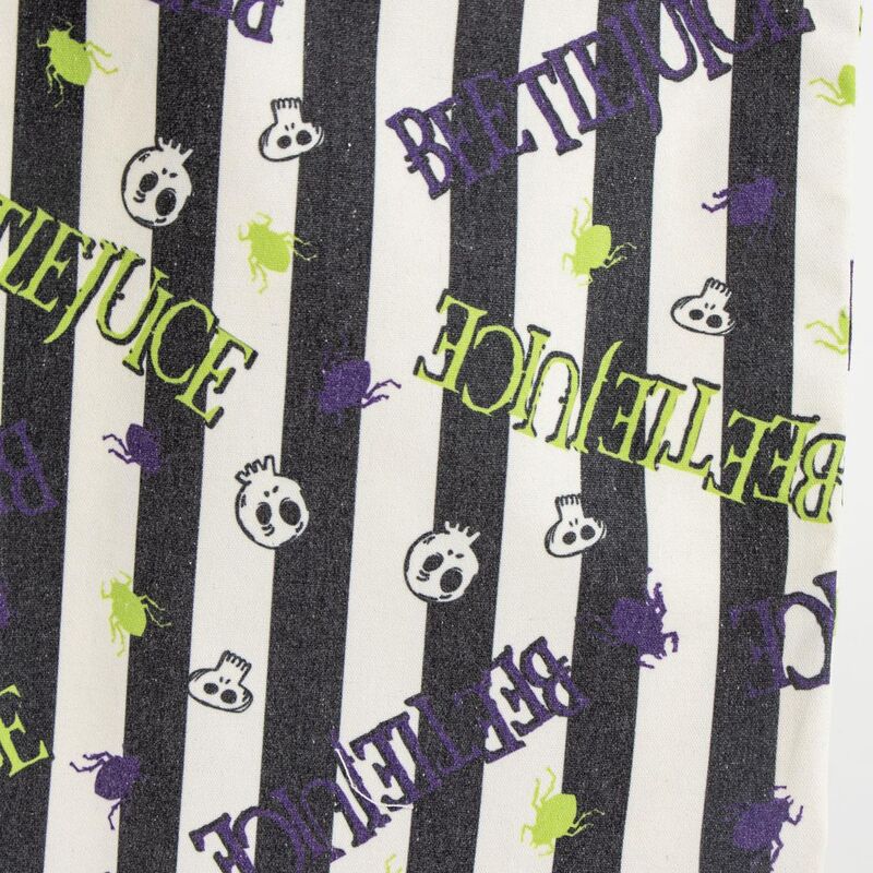 Bolsa shopping Beetlejuice con rayas negras y blancas - 2