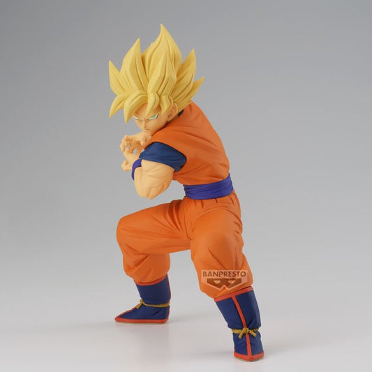Figura Grandista de Son Goku con uniforme naranja y azul en pose de combate - 2