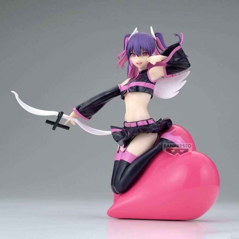 Figura Banpresto de Miriella con arco sobre un corazón rosa - 3