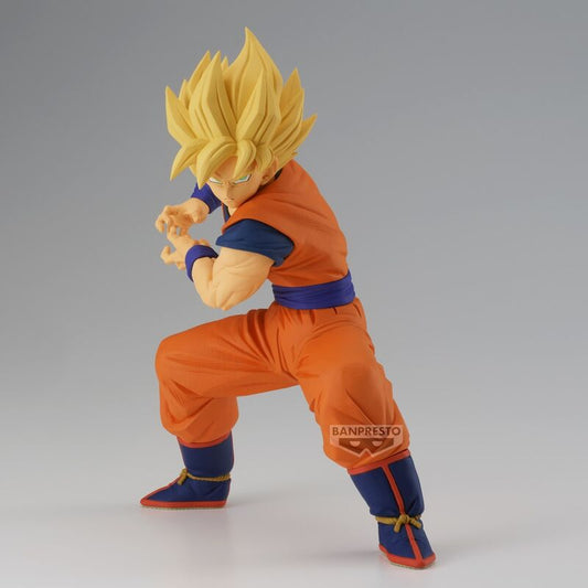 Figura Grandista de Son Goku con uniforme naranja y azul en pose de combate - 3