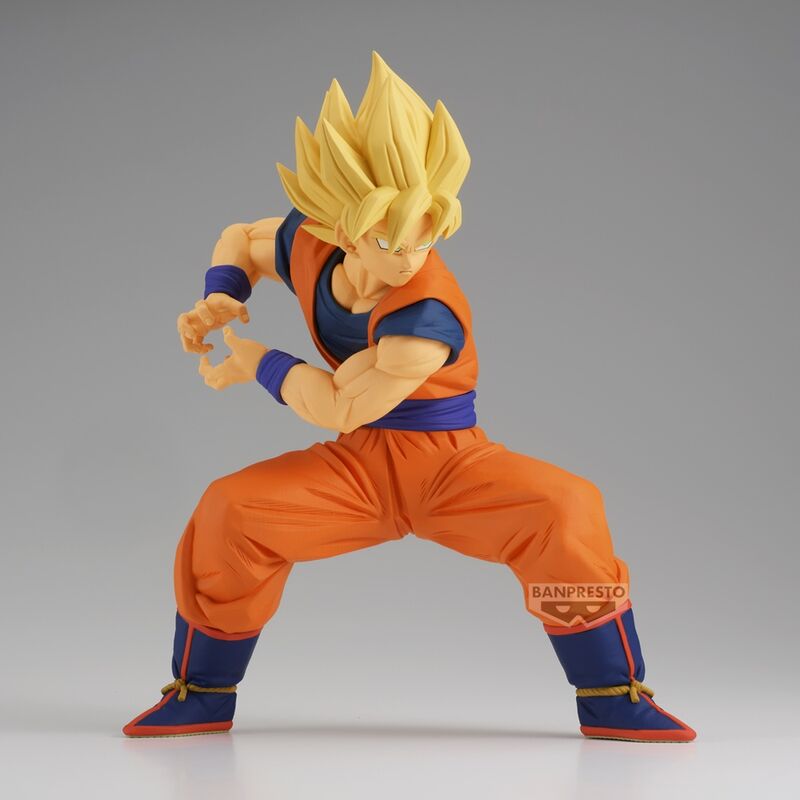 Figura Grandista de Son Goku con uniforme naranja y azul en pose de combate - 5