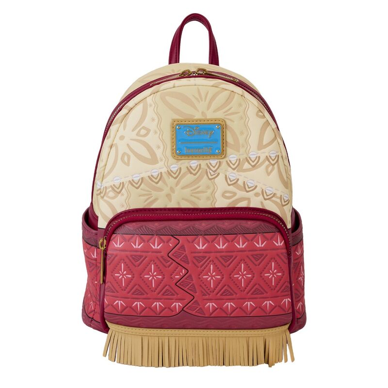 Mochila Loungefly Disney Vaiana Moana beige y burdeos - 2