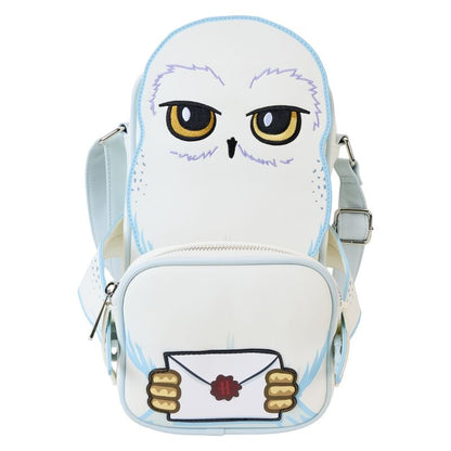 Bolso mochila Loungefly de Hedwig de Harry Potter en blanco y azul claro - 2