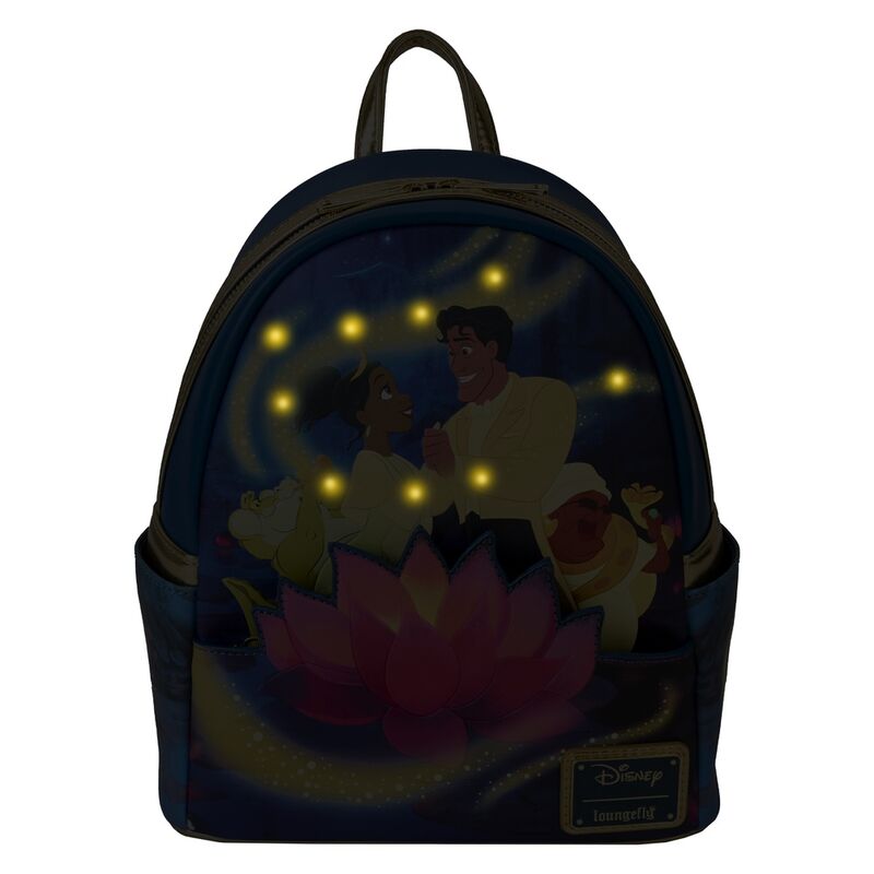 Mochila Loungefly de Tiana y el Sapo con flor de loto - 3