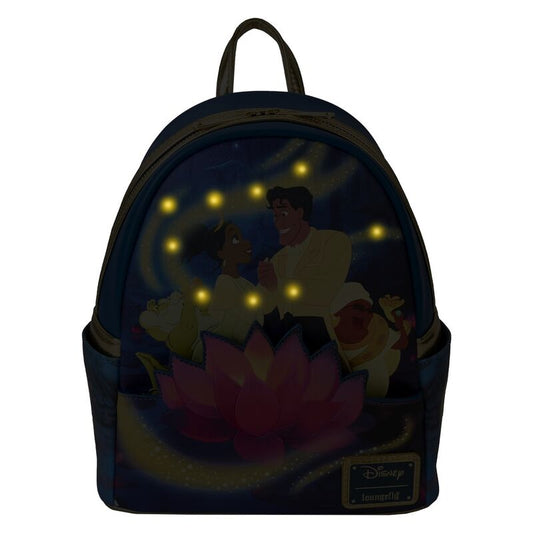 Mochila Loungefly de Tiana y el Sapo con flor de loto - 3