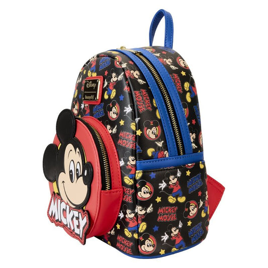 Mochila Loungefly de Mickey Mouse con aplicación frontal y estampado Disney - 3