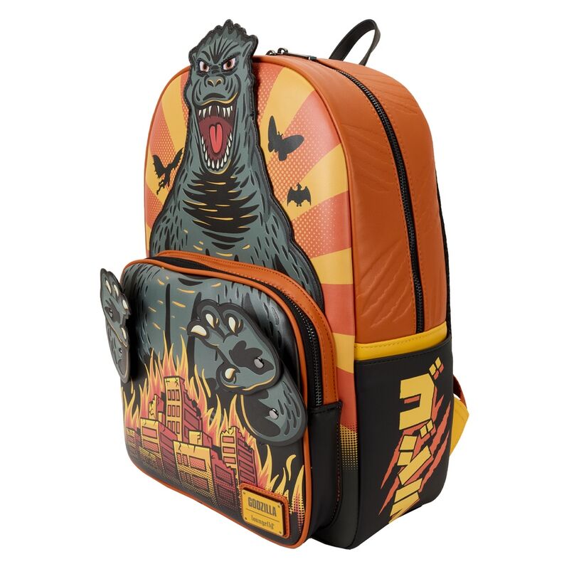 Mochila Loungefly Toho Godzilla con ciudad en llamas - 3