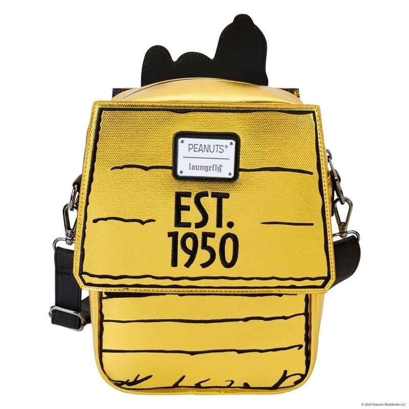 Bolso amarillo Loungefly de Snoopy sobre su caseta - 3