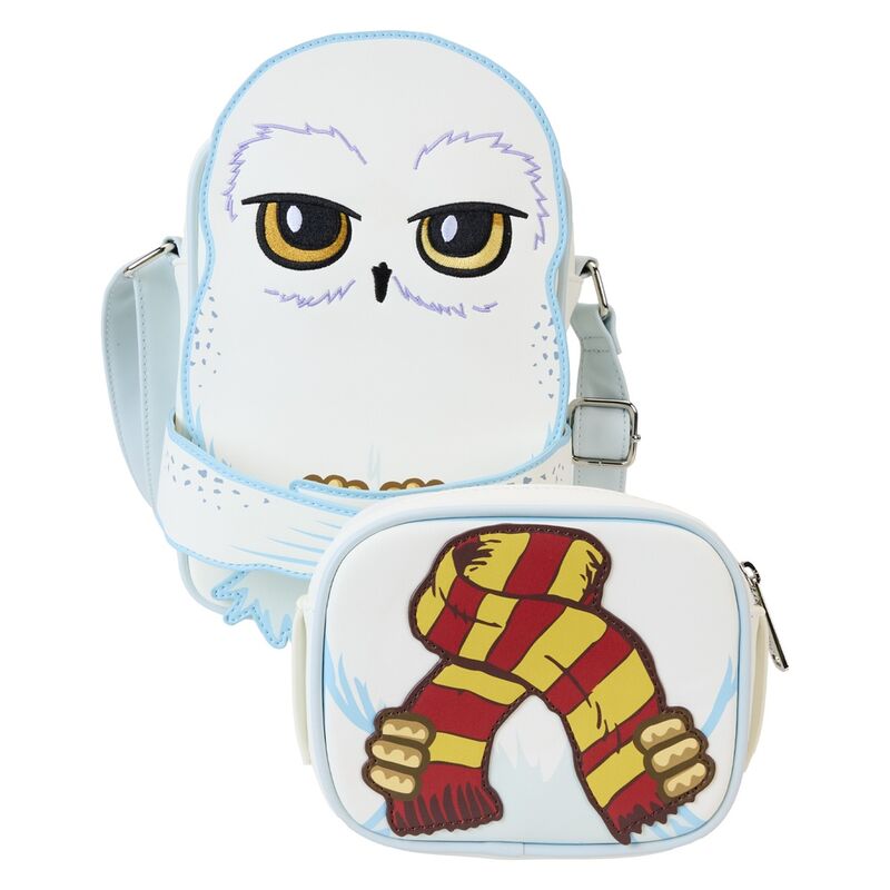 Bolso mochila Loungefly de Hedwig de Harry Potter en blanco y azul claro - 3