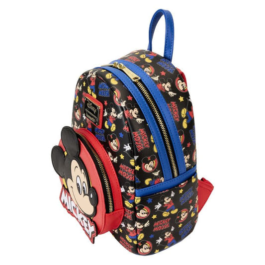 Mochila Loungefly de Mickey Mouse con aplicación frontal y estampado Disney - 4