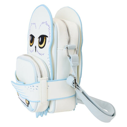 Bolso mochila Loungefly de Hedwig de Harry Potter en blanco y azul claro - 4