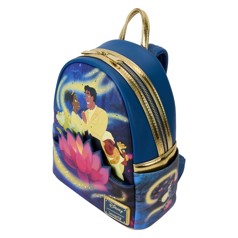 Mochila Loungefly de Tiana y el Sapo con flor de loto - 5