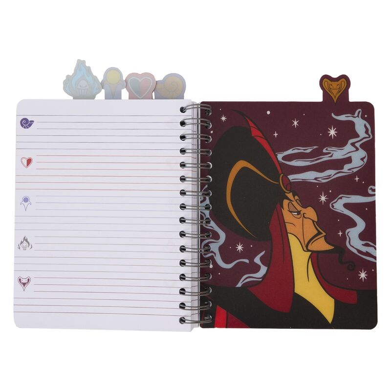 Cuaderno Loungefly de Villanas Disney con espiral y pestañas ilustradas - 5