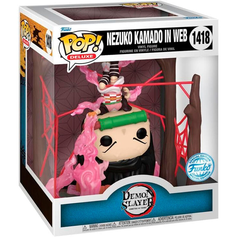 Figura Funko POP! Deluxe de Nezuko Kamado de Demon Slayer en caja