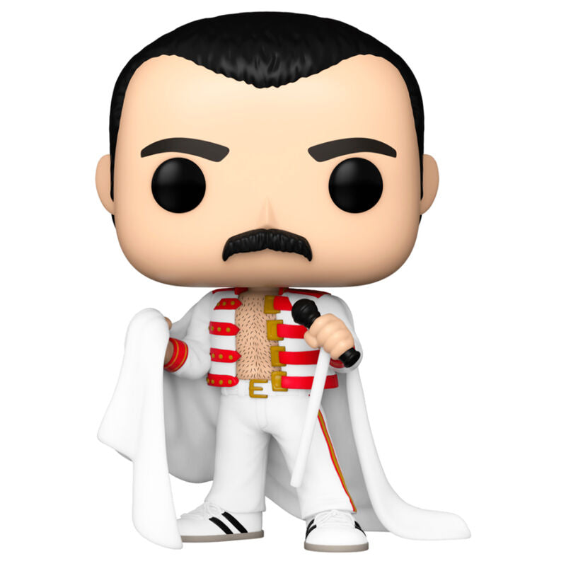 Figura Funko POP! Rocks de Freddie Mercury con micrófono en caja Queen - 2