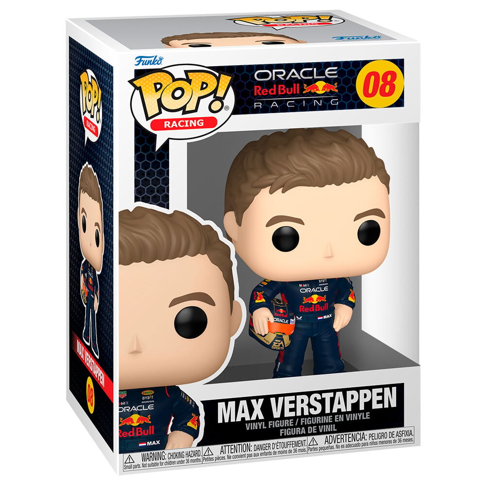 Figura Funko POP! Racing de Max Verstappen con uniforme de Oracle Red Bull Racing