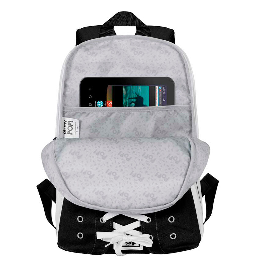 Mochila Sneakers Black Oh My Pop! en blanco y negro - 3
